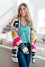 Load image into Gallery viewer, SP24- BIBI-Felt Cute Striped Cardigan (Reg & Curvy)
