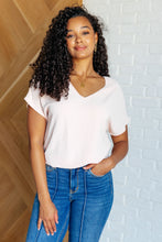 Load image into Gallery viewer, ONE ELEVEN NORTH- Frequently Asked Questions V-Neck Top in Blush