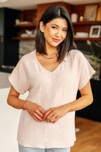 Load image into Gallery viewer, ONE ELEVEN NORTH- Frequently Asked Questions V-Neck Top in Blush