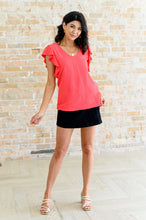 Load image into Gallery viewer, Got Me Cornered V Neck Ruffle Sleeve Top- 111 NORTH
