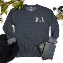 Load image into Gallery viewer, PREORDER: Embroidered Heart Hands Sweatshirt