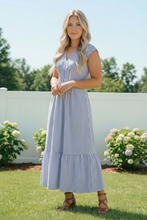 Load image into Gallery viewer, Sunny Days Striped Midi Dress in Blue