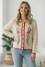 Load image into Gallery viewer, Vintage Blooms Embroidered Cardigan