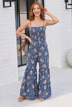 Load image into Gallery viewer, Groovy Florals Smocked Jumpsuit