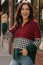 Load image into Gallery viewer, Holiday Cheer Check Hoodie