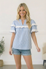 Load image into Gallery viewer, Sweet Meadow Cotton Gingham Top