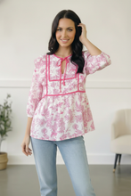 Load image into Gallery viewer, Where is the Garden Party Tie Blouse