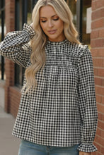 Load image into Gallery viewer, Wildwood Check White Smock