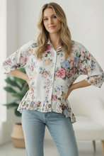 Load image into Gallery viewer, Home for the Weekend Floral Peplum Blouse