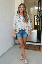 Load image into Gallery viewer, Home for the Weekend Floral Peplum Blouse