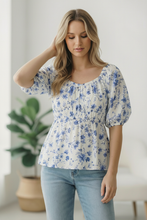 Load image into Gallery viewer, Sunday in Provence Peplum Blouse
