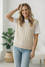 Load image into Gallery viewer, The Soft Breeze Cream Sweater Vest