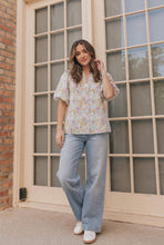 Load image into Gallery viewer, Running Through Wildflowers Flutter Sleeve Blouse
