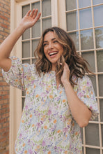 Load image into Gallery viewer, Running Through Wildflowers Flutter Sleeve Blouse