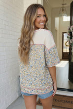 Load image into Gallery viewer, Floral Patchwork Waffle Knit Top