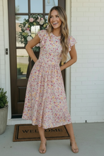 Load image into Gallery viewer, Flutter Into Spring Floral Midi Dress