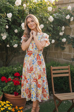 Load image into Gallery viewer, Sunny and Bright Floral Midi Dress