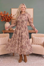 Load image into Gallery viewer, Rosewood Dreams Floral Mesh Midi Dress