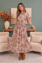 Load image into Gallery viewer, Rosewood Dreams Floral Mesh Midi Dress