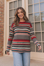Load image into Gallery viewer, Keeping Busy Ribbed Long Sleeve Top