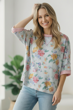 Load image into Gallery viewer, Rosey Teacup Ribbed Crewneck