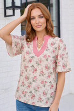 Load image into Gallery viewer, Rosy Garden Flutter Sleeve Blouse