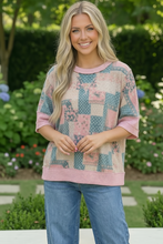 Load image into Gallery viewer, Patchwork Dreams Short Sleeve Top