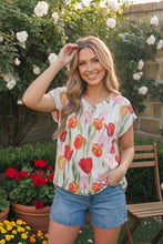 Load image into Gallery viewer, Tulip Garden Floral Print Top