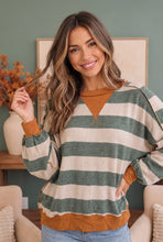 Load image into Gallery viewer, Stripes and Spice Pullover