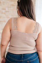 Load image into Gallery viewer, BIBI- I Can Love You Better Lace Tank in Taupe