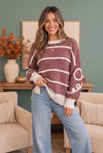 Load image into Gallery viewer, Give it a Twirl Cozy Stripe Sweater