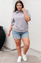 Load image into Gallery viewer, RAE MODE- I Just Felt Like It Mock Neck Top in Mystic Grey