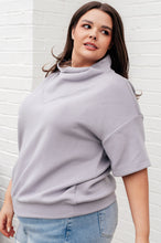 Load image into Gallery viewer, RAE MODE- I Just Felt Like It Mock Neck Top in Mystic Grey