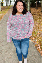 Load image into Gallery viewer, Magenta & Teal Vintage Two Tone Knit Top