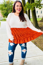 Load image into Gallery viewer, Star Struck Vintage Floral Oatmeal Tiered Babydoll Twofer Top