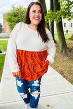 Load image into Gallery viewer, Star Struck Vintage Floral Oatmeal Tiered Babydoll Twofer Top