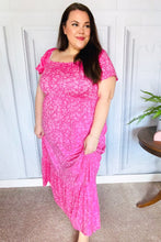 Load image into Gallery viewer, Perfectly You Fuchsia Ditzy Floral Fit & Flare Maxi Dress