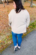 Load image into Gallery viewer, Eyes On You Taupe Quilted Knit Button Down Shacket