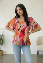Load image into Gallery viewer, Art Walk Print Blouse
