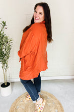 Load image into Gallery viewer, Everyday Rust Button Down Sharkbite Cotton Tunic Top