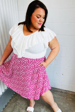 Load image into Gallery viewer, Fuchsia Leopard Two Fer Ruffle V Neck Woven Dress