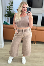 Load image into Gallery viewer, ZENANA- Acid Wash Wide Leg Sweatpants in Mocha
