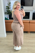 Load image into Gallery viewer, ZENANA- Acid Wash Wide Leg Sweatpants in Mocha