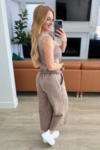 Load image into Gallery viewer, ZENANA- Acid Wash Wide Leg Sweatpants in Mocha