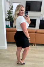 Load image into Gallery viewer, JUDY BLUE- Ava High Rise Control Top Cuffed Shorts in Black