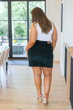 Load image into Gallery viewer, JB Melinda Corduroy Patch Pocket Skirt in Emerald