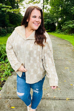 Load image into Gallery viewer, Autumn Vibes Taupe Textured Cable Knit Collared Cardigan