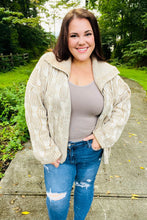 Load image into Gallery viewer, Autumn Vibes Taupe Textured Cable Knit Collared Cardigan