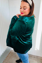 Load image into Gallery viewer, Dazzling Hunter Green Velvet Lapel Blazer