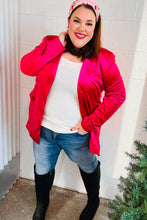 Load image into Gallery viewer, Dazzling Magenta Velvet Lapel Blazer